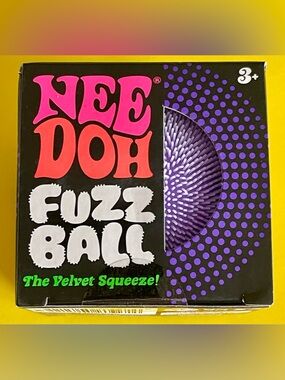 NeeDoh Fuzz Ball - PURPLE -The Velvet Squeeze! New sealed in box.
